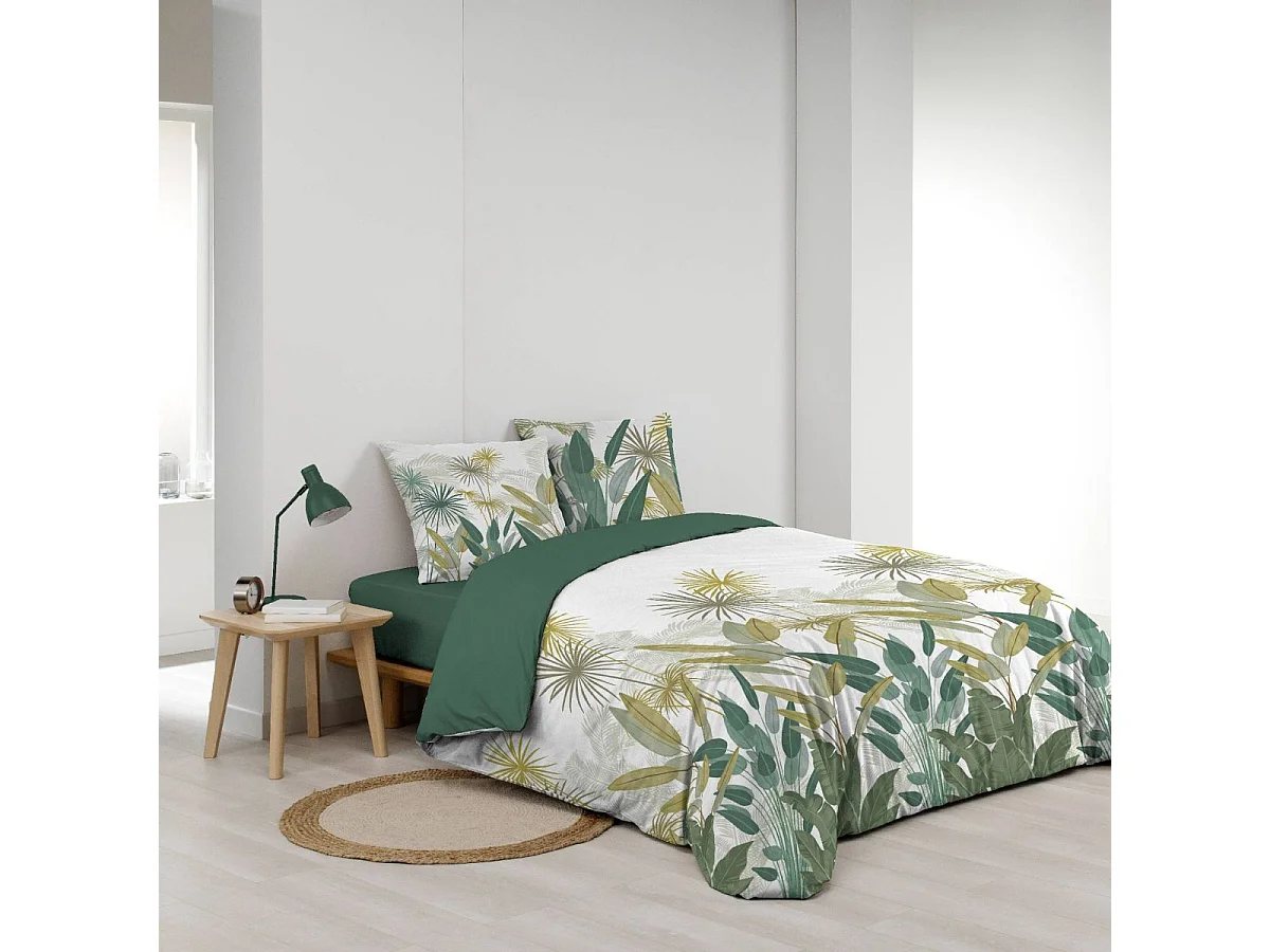 Parure de Lit 3 Pièces "Otika" 240x220cm Vert