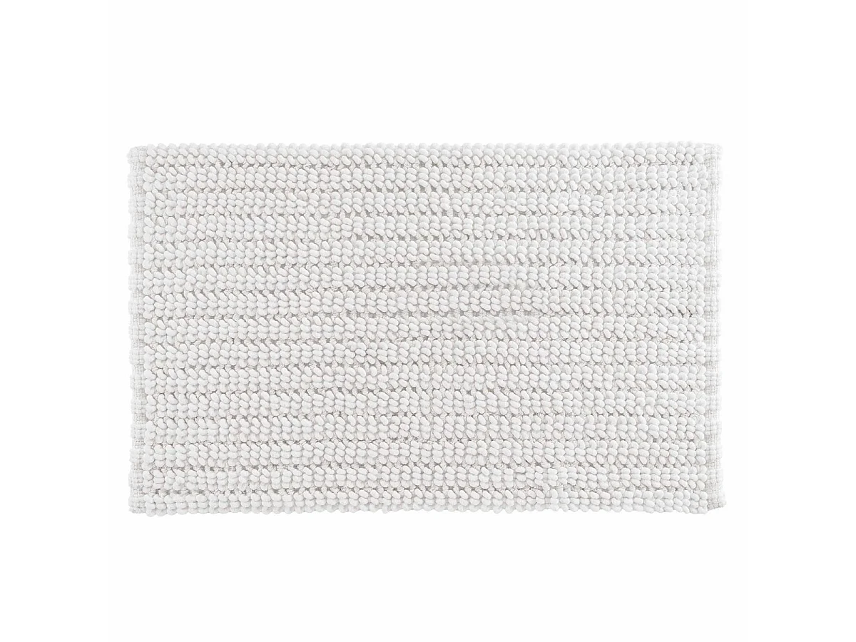 Tapis de Bain en Chenille "Voltis" 50x80cm Blanc