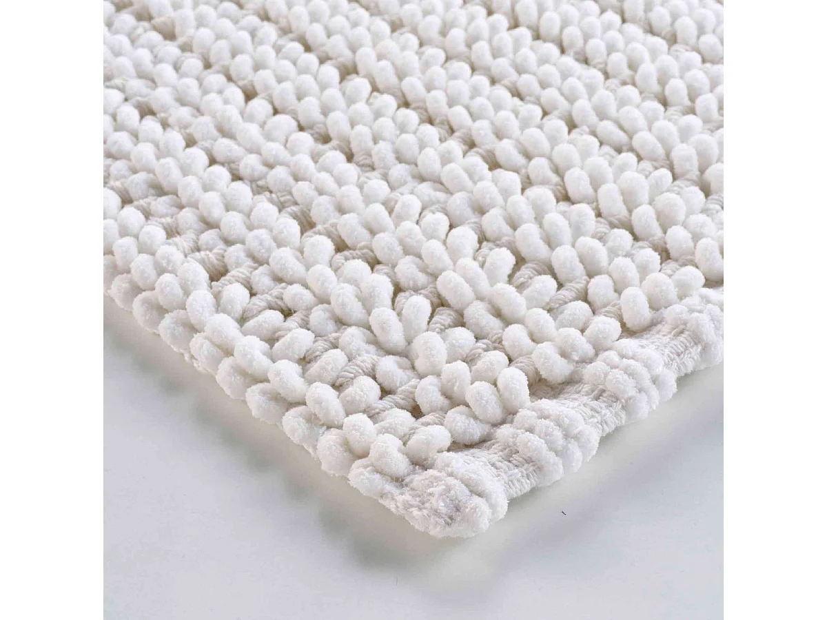 Tapis de Bain en Chenille "Voltis" 50x80cm Blanc
