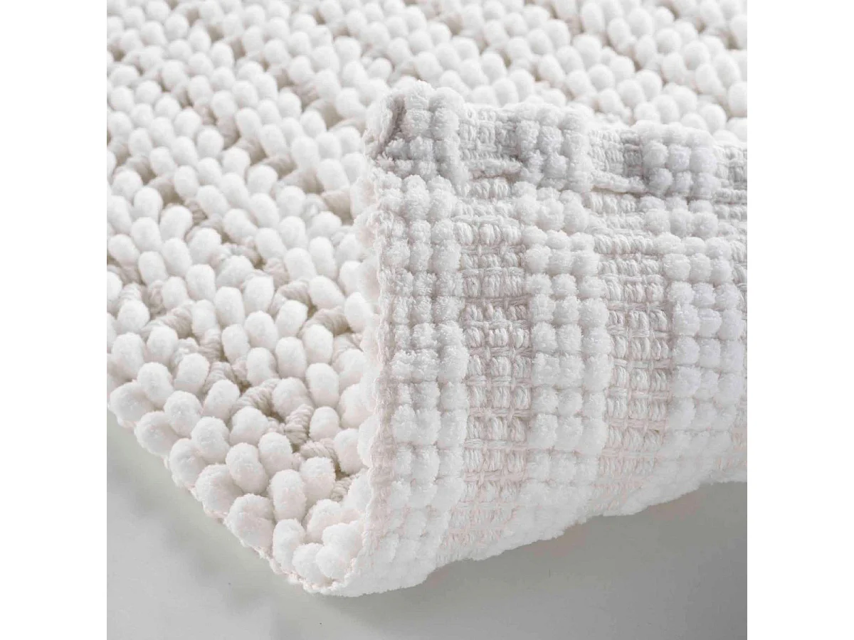 Tapis de Bain en Chenille "Voltis" 50x80cm Blanc