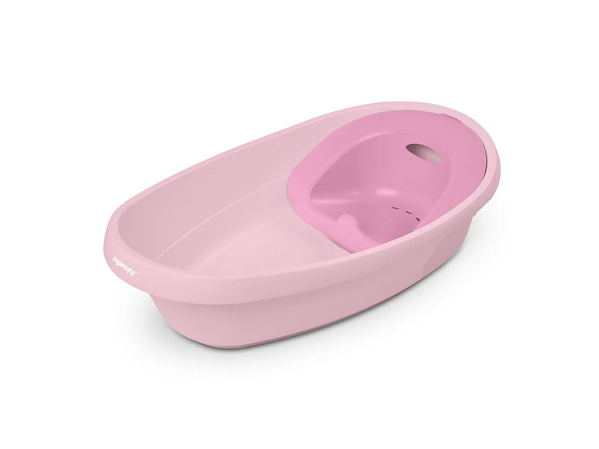 INGENUITY Baignoire évolutive 4-en-1 avec hamac en tissu et siège de maintien, Rose