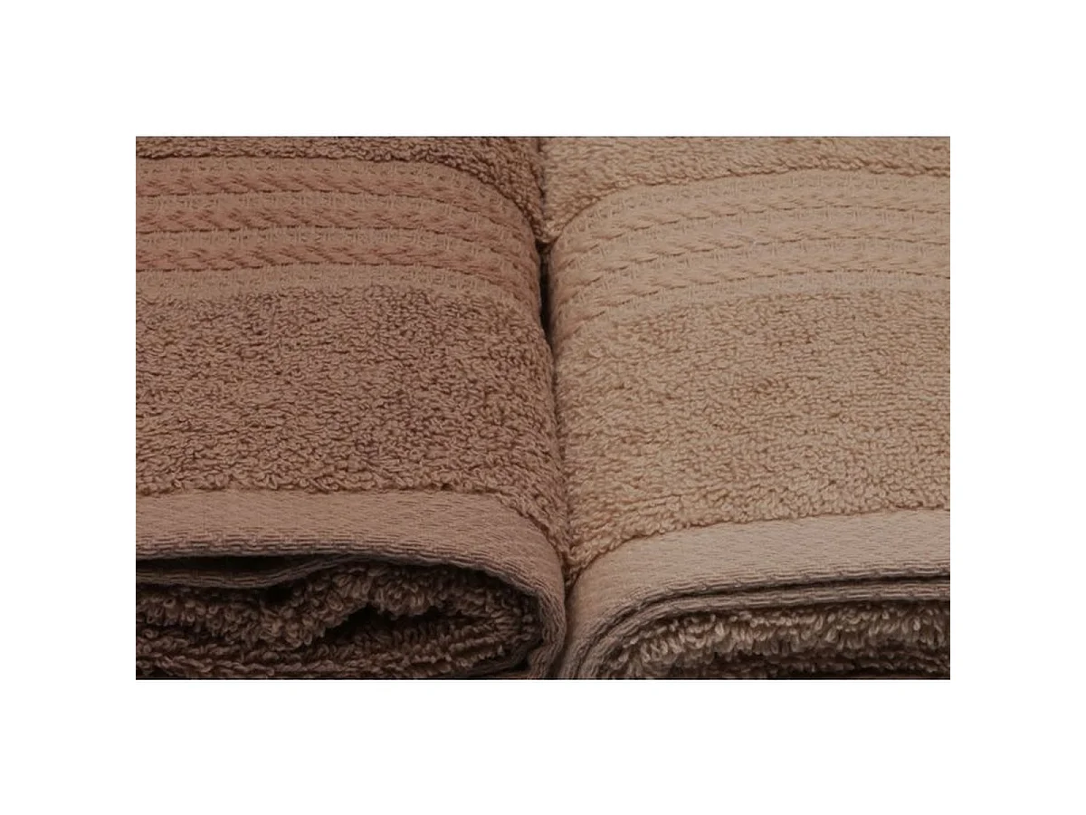ASIR Mansion - Ensemble de 4 serviettes à main 50 x 90 cm en coton - Beige crème