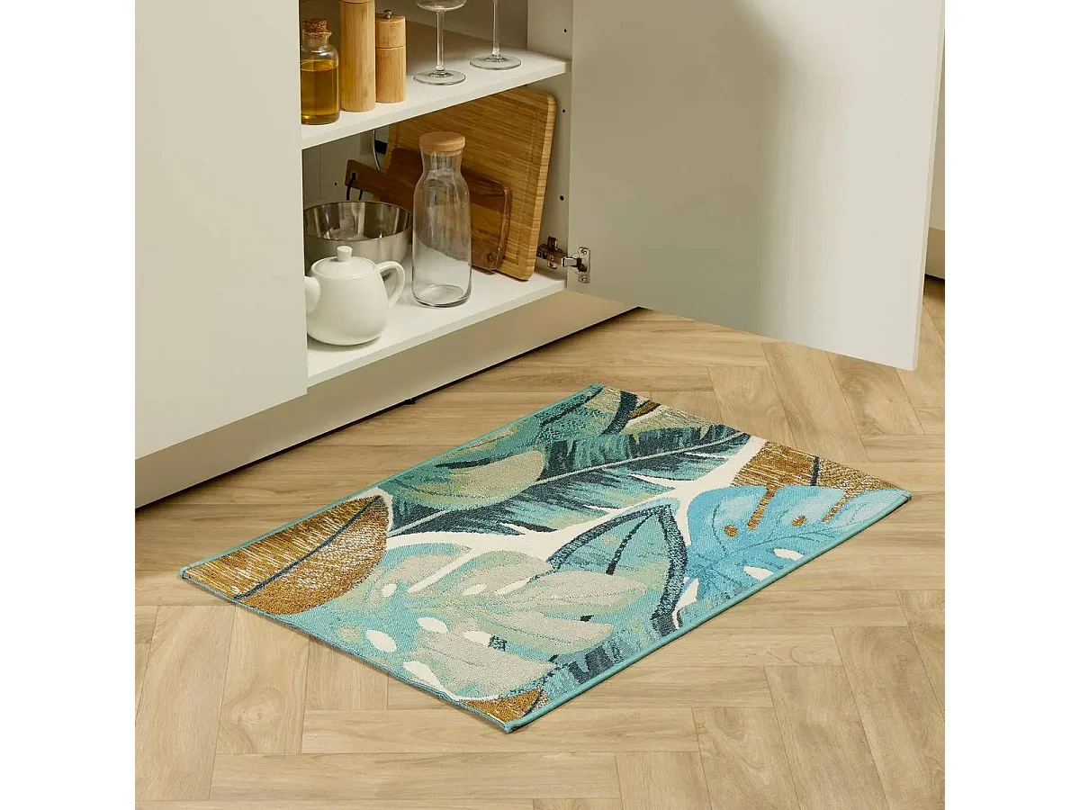 Tapis de Cuisine Antidérapant "Tropical" 60x90cm Multicolore