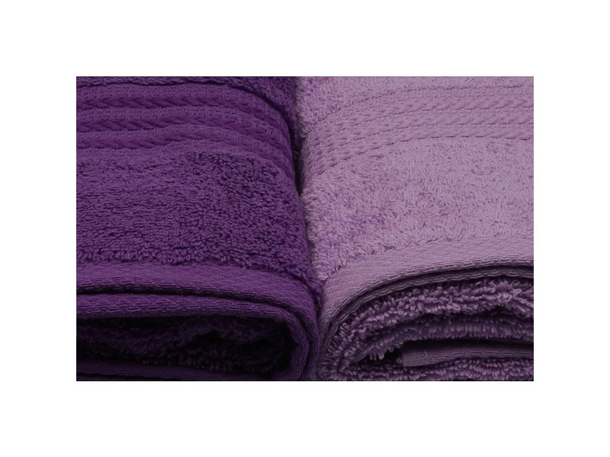ASIR - Ensemble de 4 serviettes à main 50 x 90 cm, 500 g/m², Violet