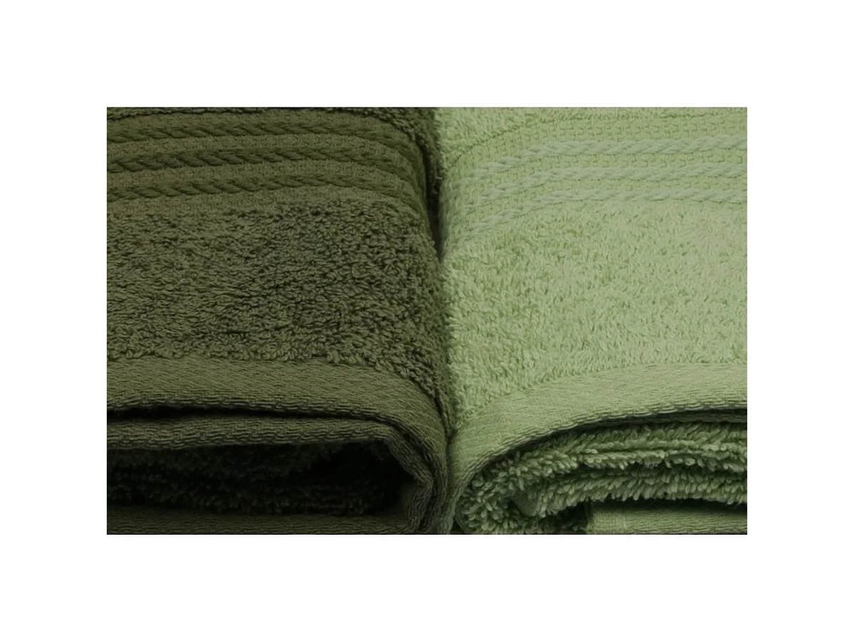 Set de 4 serviettes à main en coton 50 x 90 cm – Tons de vert
