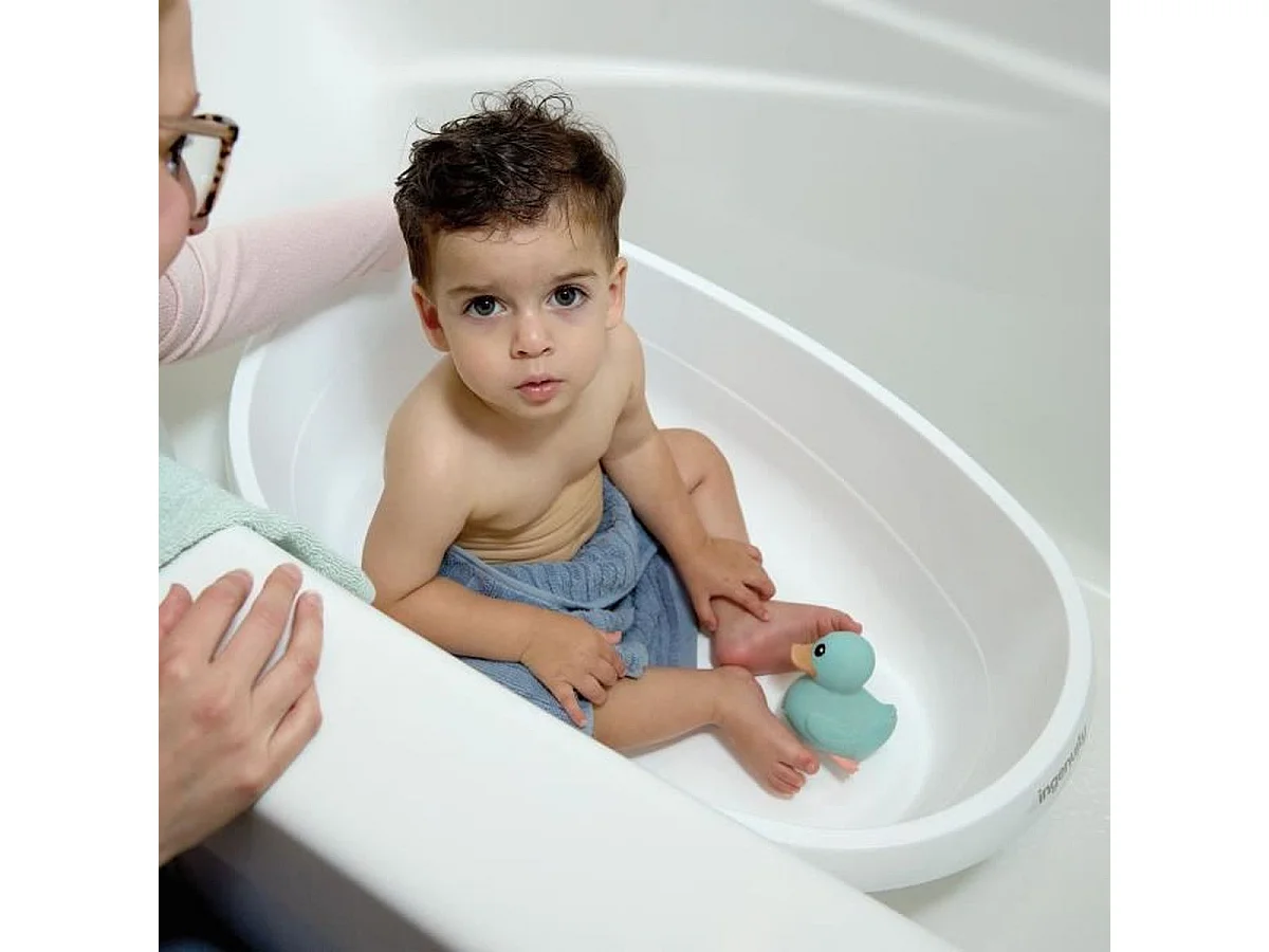 Baignoire bébé évolutive 3-en-1 INGENUITY – compacte, ergonomique, hamac lavable en machine
