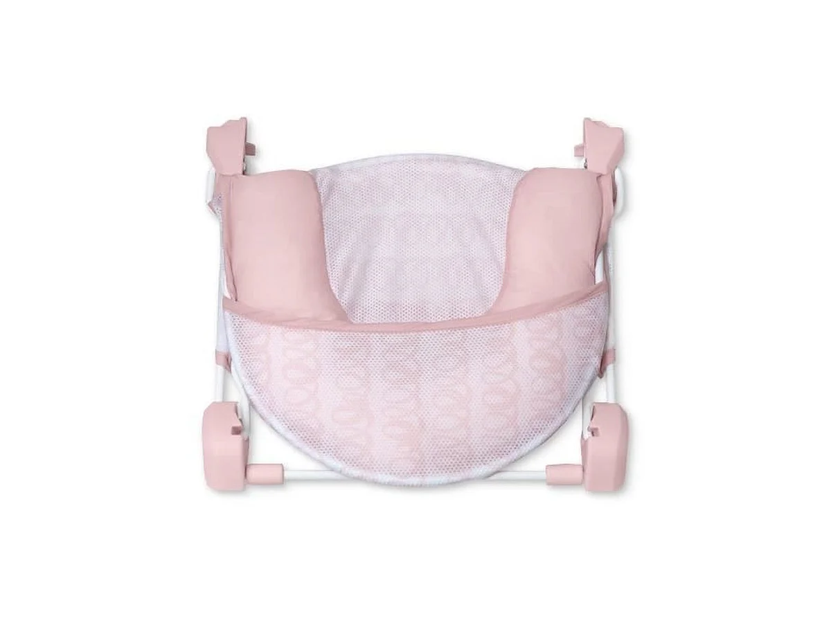 INGENUITY Opvouwbare Babybadstoel met Gewatteerde Hoofdsteun, 2 Posities, Roze