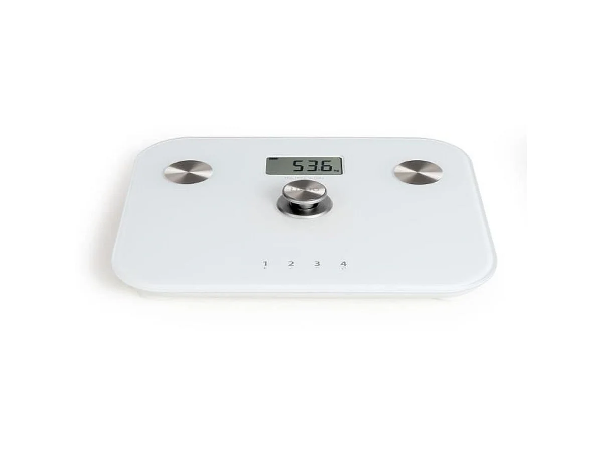 Pèse-personne impédancemètre LIVOO DOM465W sans pile (dynamo) 150 kg - Blanc
