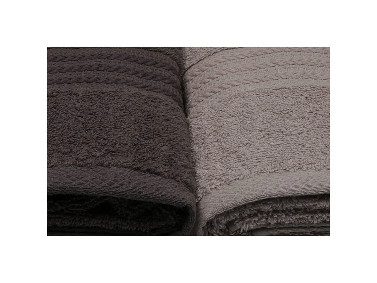 Ensemble de 4 serviettes à main 50 x 90 cm — coton 100% (Blanc, Gris, Anthracite, Noir)