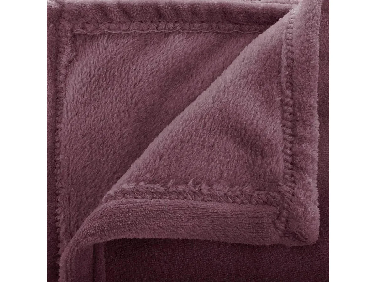 Plaid en Flanelle Uni "Ollis" 130x180cm Violet