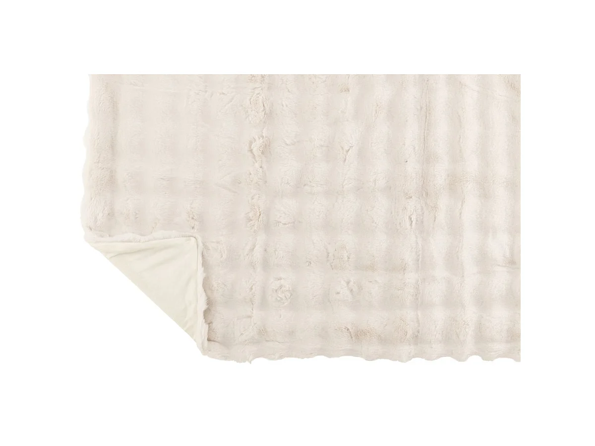 Plaid Uni "Wave" 130x180cm Blanc