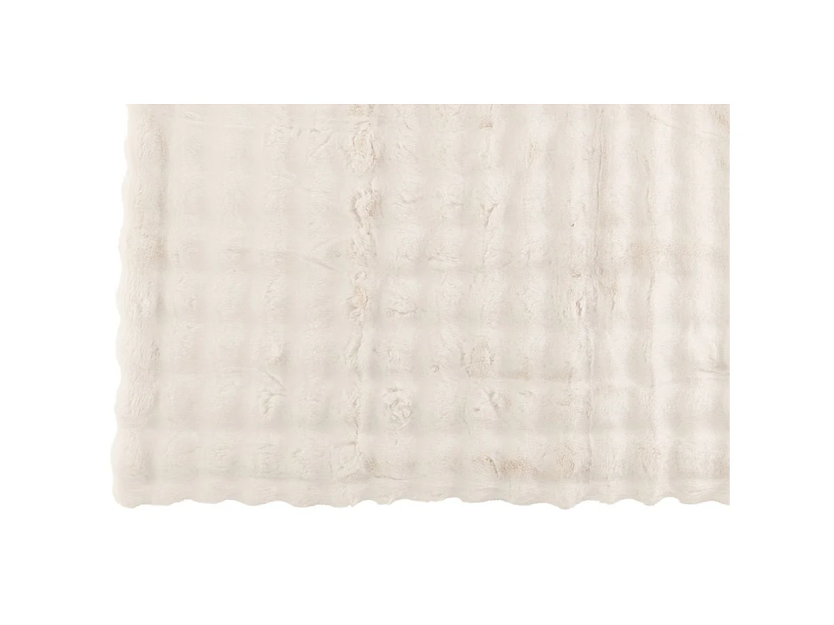 Plaid Uni "Wave" 130x180cm Blanc