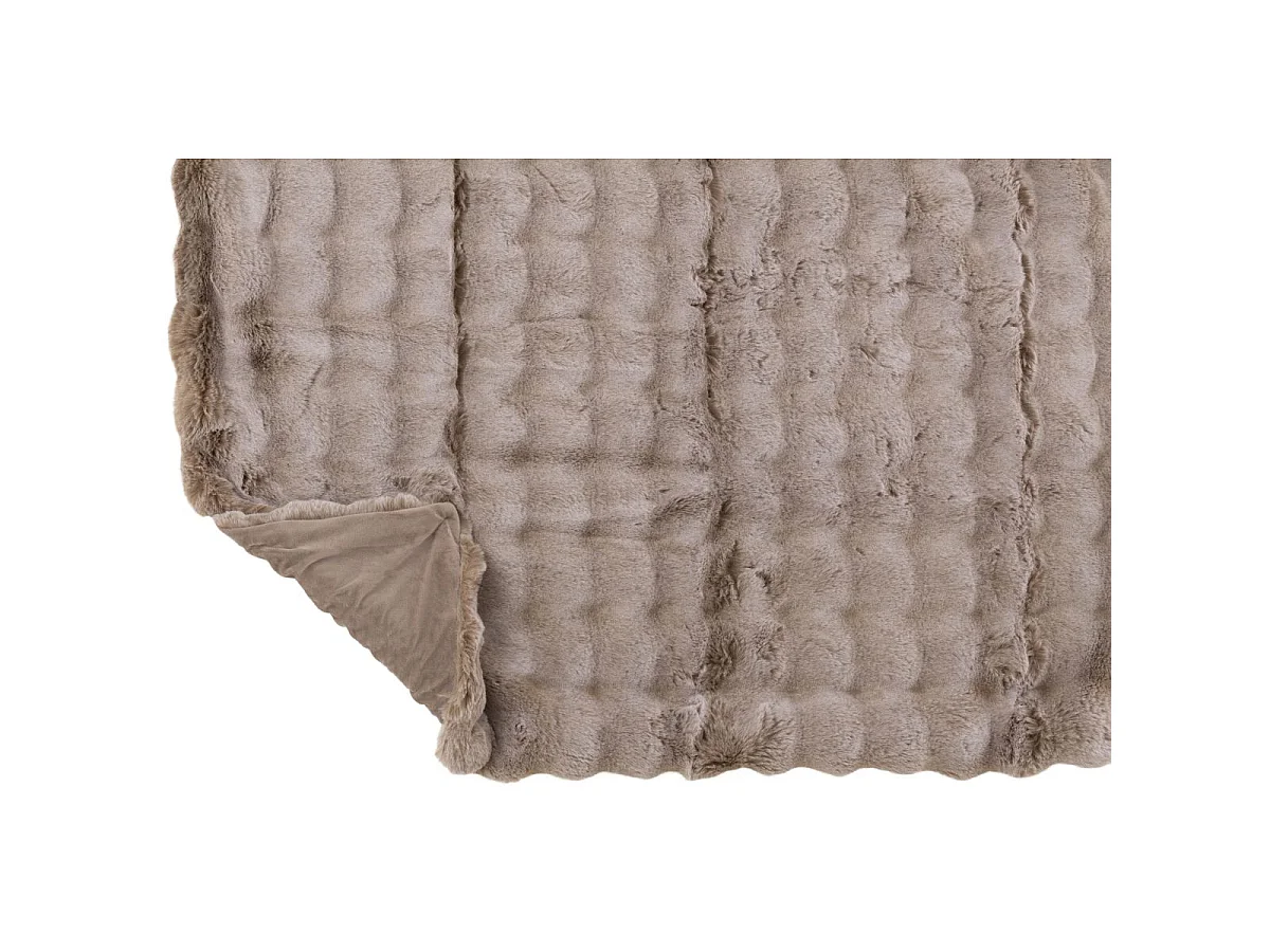 Plaid Uni "Wave" 130x180cm Taupe