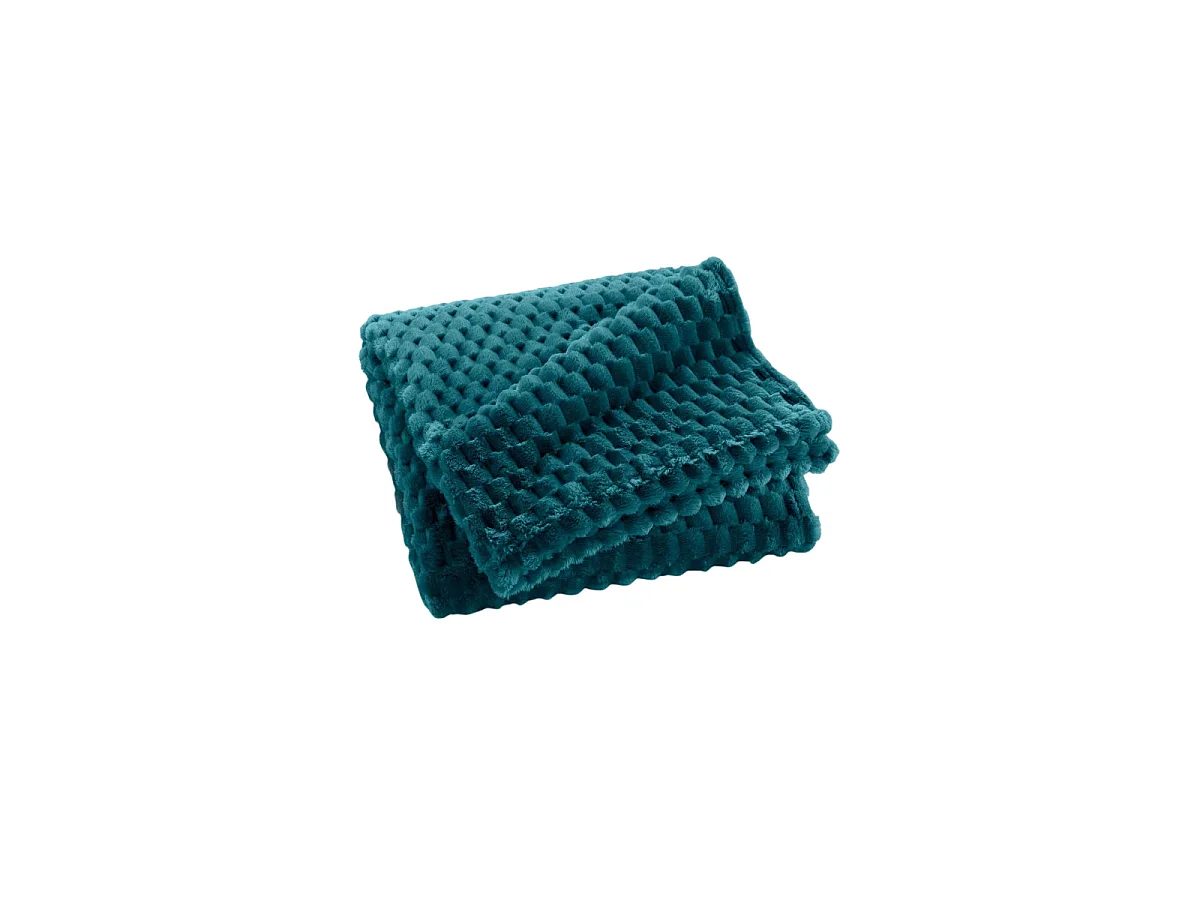 Plaid Flanelle en Relief "Mini Frosty" 125x150cm Bleu