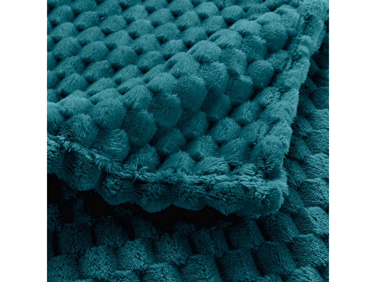 Plaid Flanelle en Relief "Mini Frosty" 125x150cm Bleu