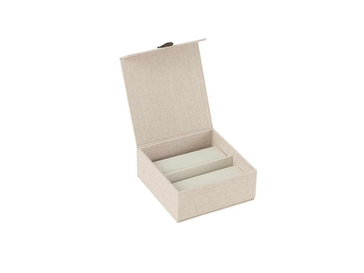 Boîte à Montres en Tissu "Ericka" 16cm Gris
