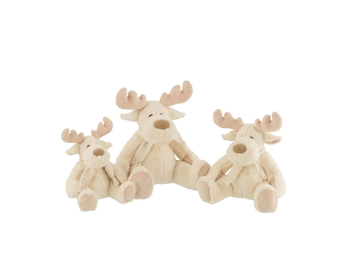 Peluche Enfant Renne Assis "Prancer" 32cm Beige