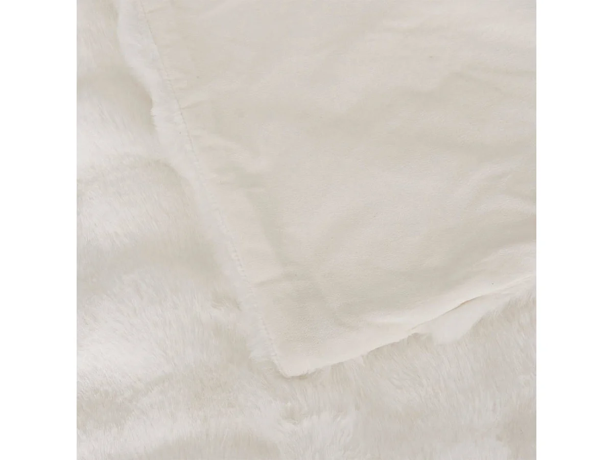 Plaid Imitation Fourrure 3D "Zephy" 120x160cm Blanc