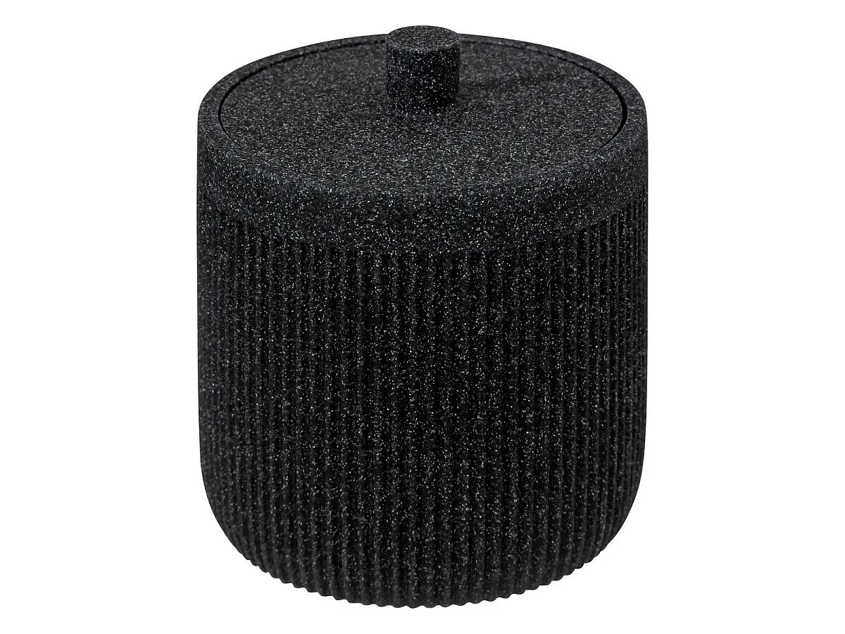 Pot à Coton Design "Onyx" 9cm Gris Ardoise