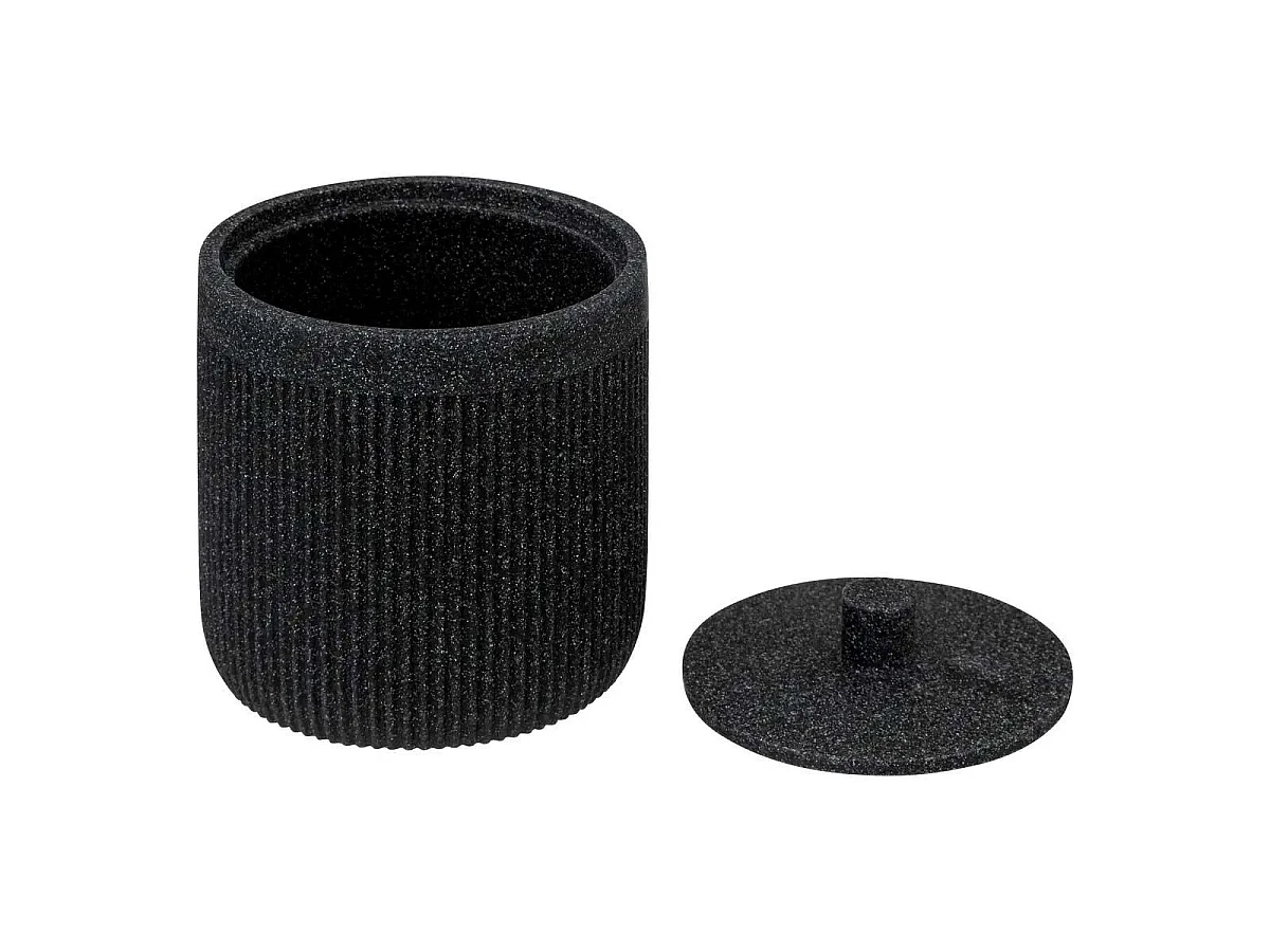 Pot à Coton Design "Onyx" 9cm Gris Ardoise