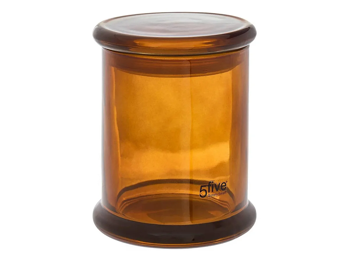 Pot à Cotons en Verre "Teinté" 11cm Marron