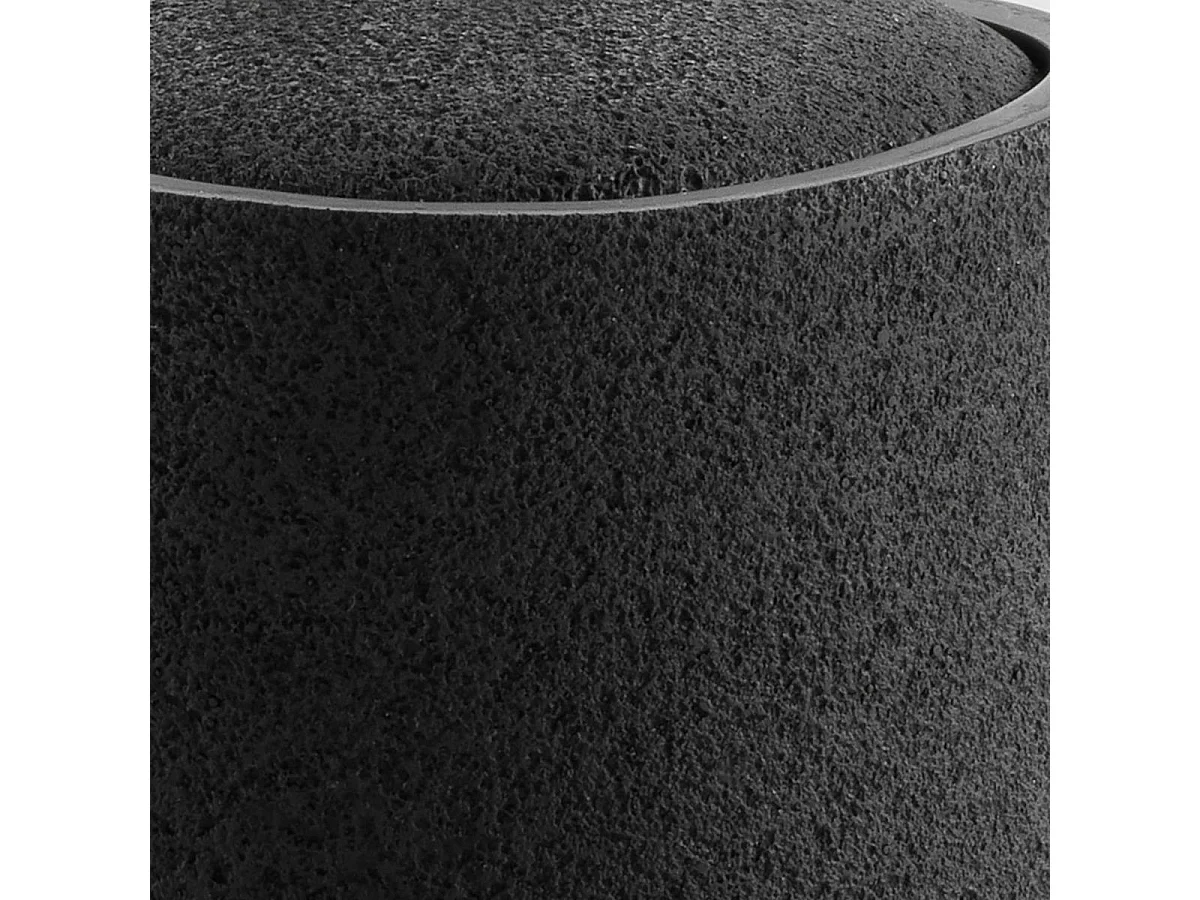 Pot à Cotons en Résine "Aquamarbre" 13cm Noir