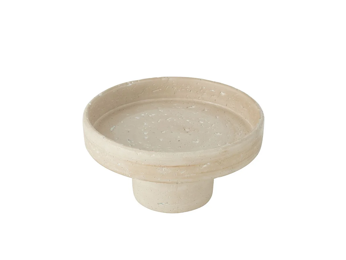 Plateau Déco en Ciment "Olina" 28cm Crème