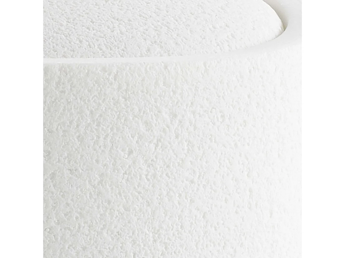 Pot à Cotons en Résine "Aquamarbre" 13cm Blanc