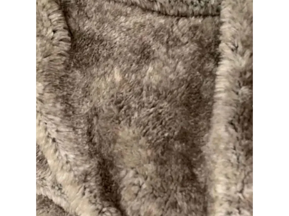 Plaid Imitation Fourrure "Grizzli" 120x160cm Gris