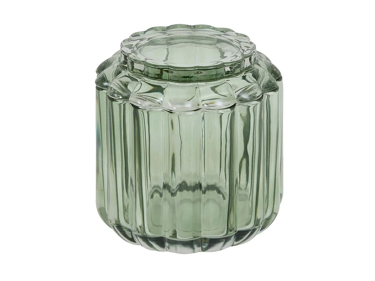 Pot à Coton en Verre "Floréa" 11cm Vert
