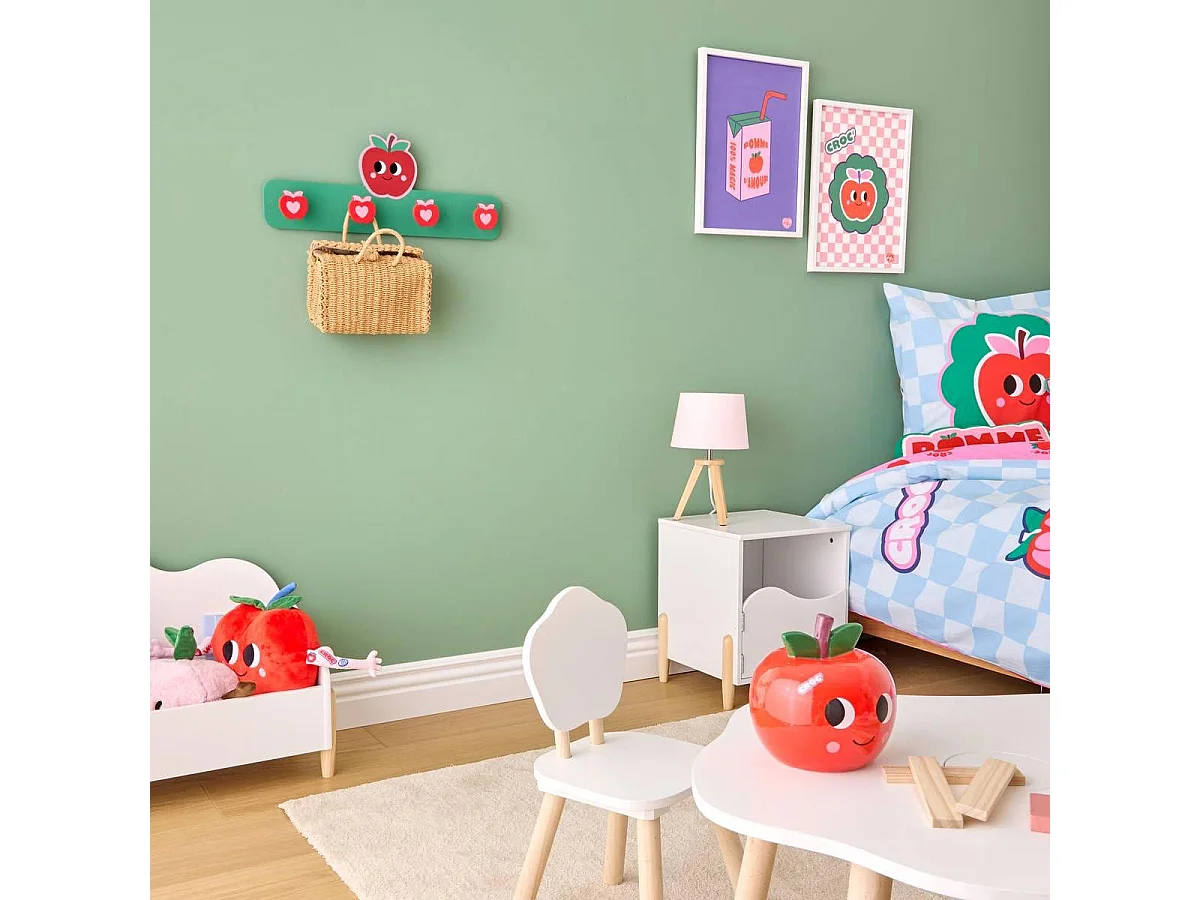 Patère Enfant 4 Crochets "Chachapop" 50cm Multicolore