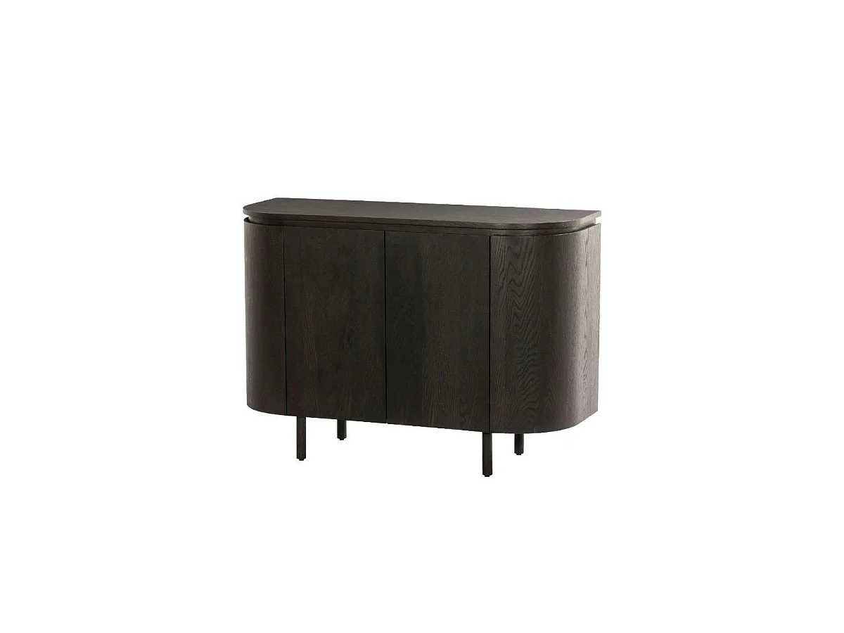 Petit buffet design en chêne brun 2 portes LOREN