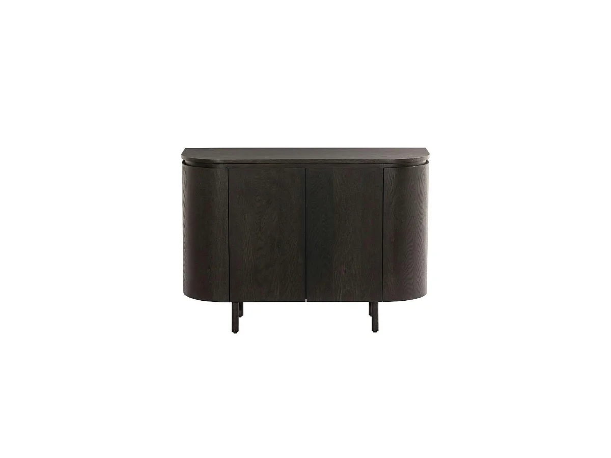 Petit buffet design en chêne brun 2 portes LOREN