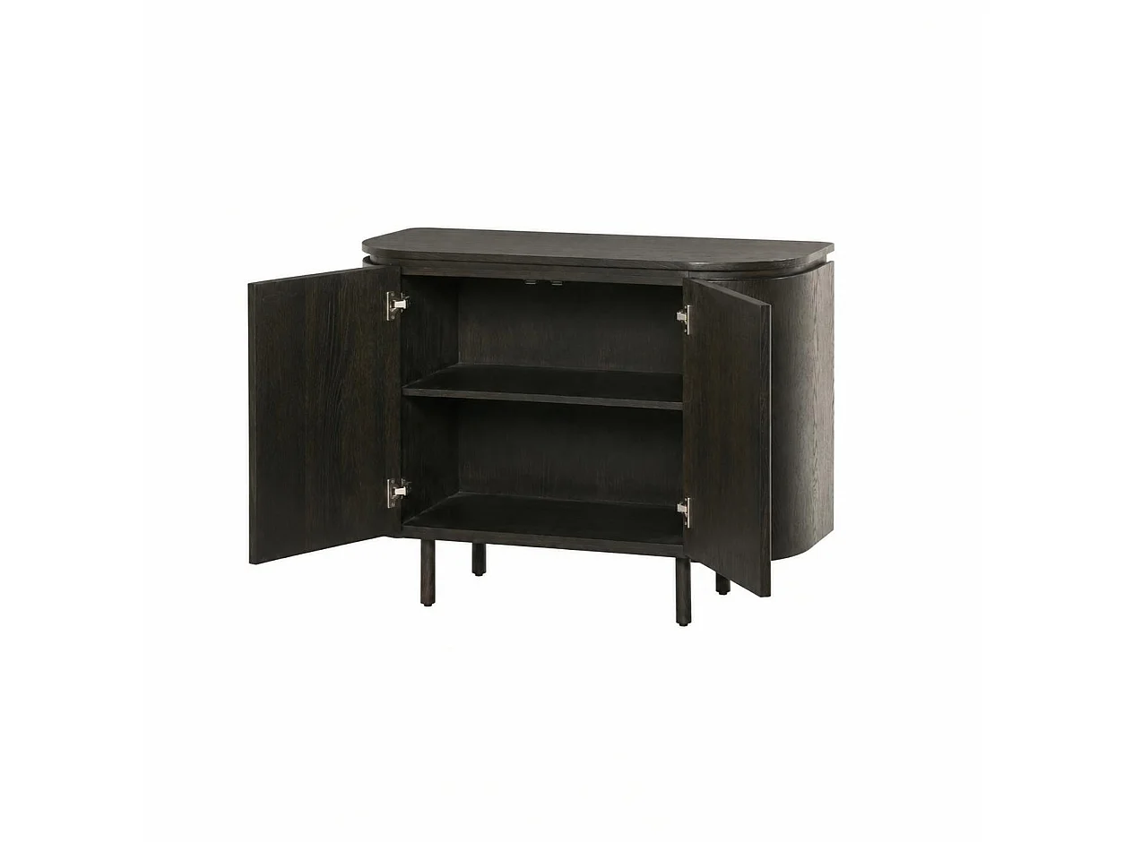 Petit buffet design en chêne brun 2 portes LOREN