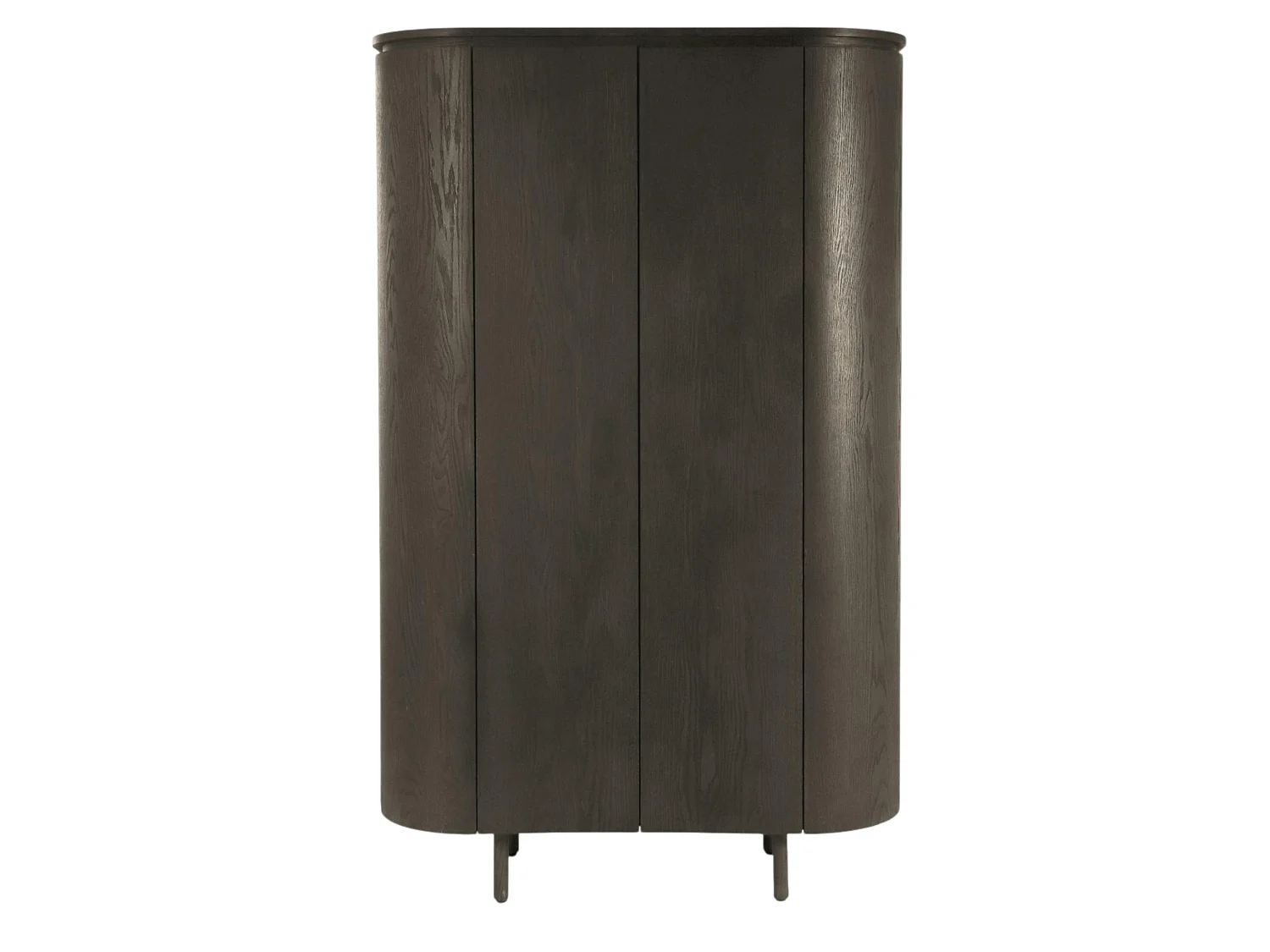 Buffet haut design en chêne brun 2 portes LOREN