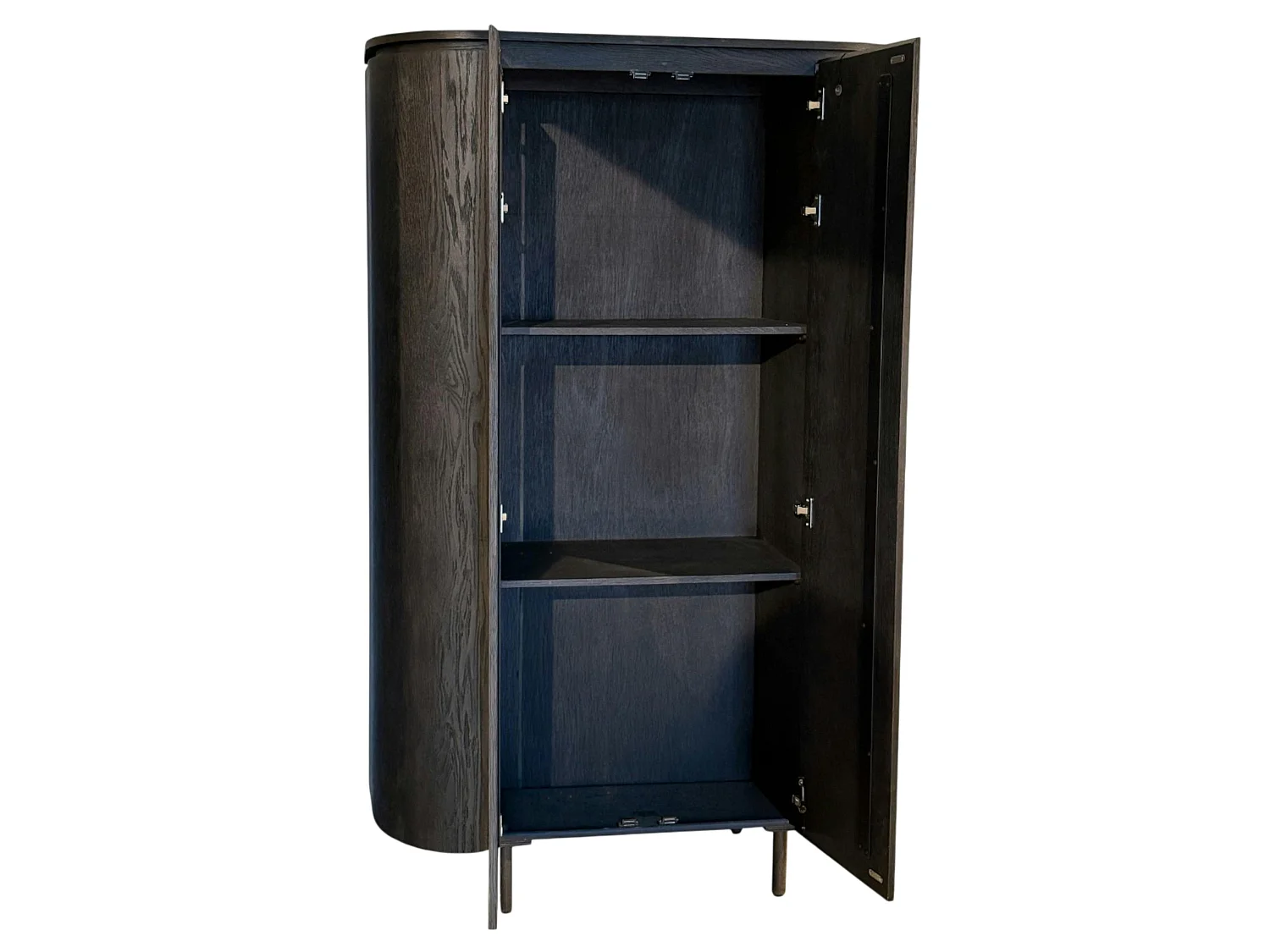 Buffet haut design en chêne brun 2 portes LOREN