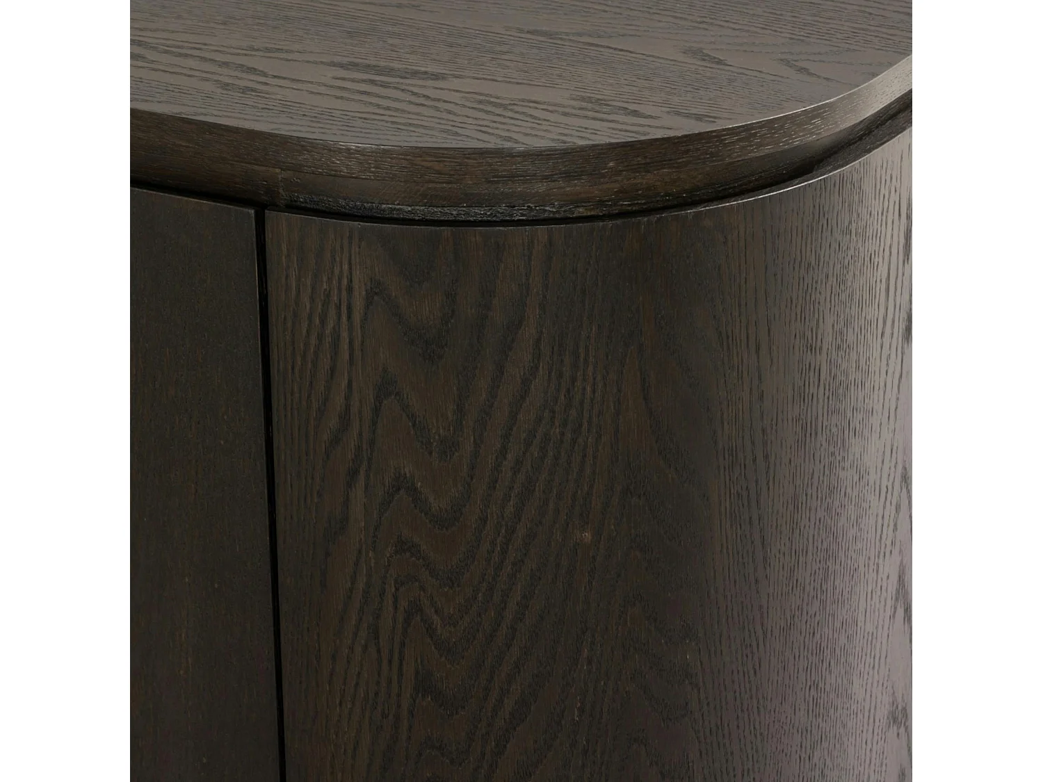 Buffet haut design en chêne brun 2 portes LOREN