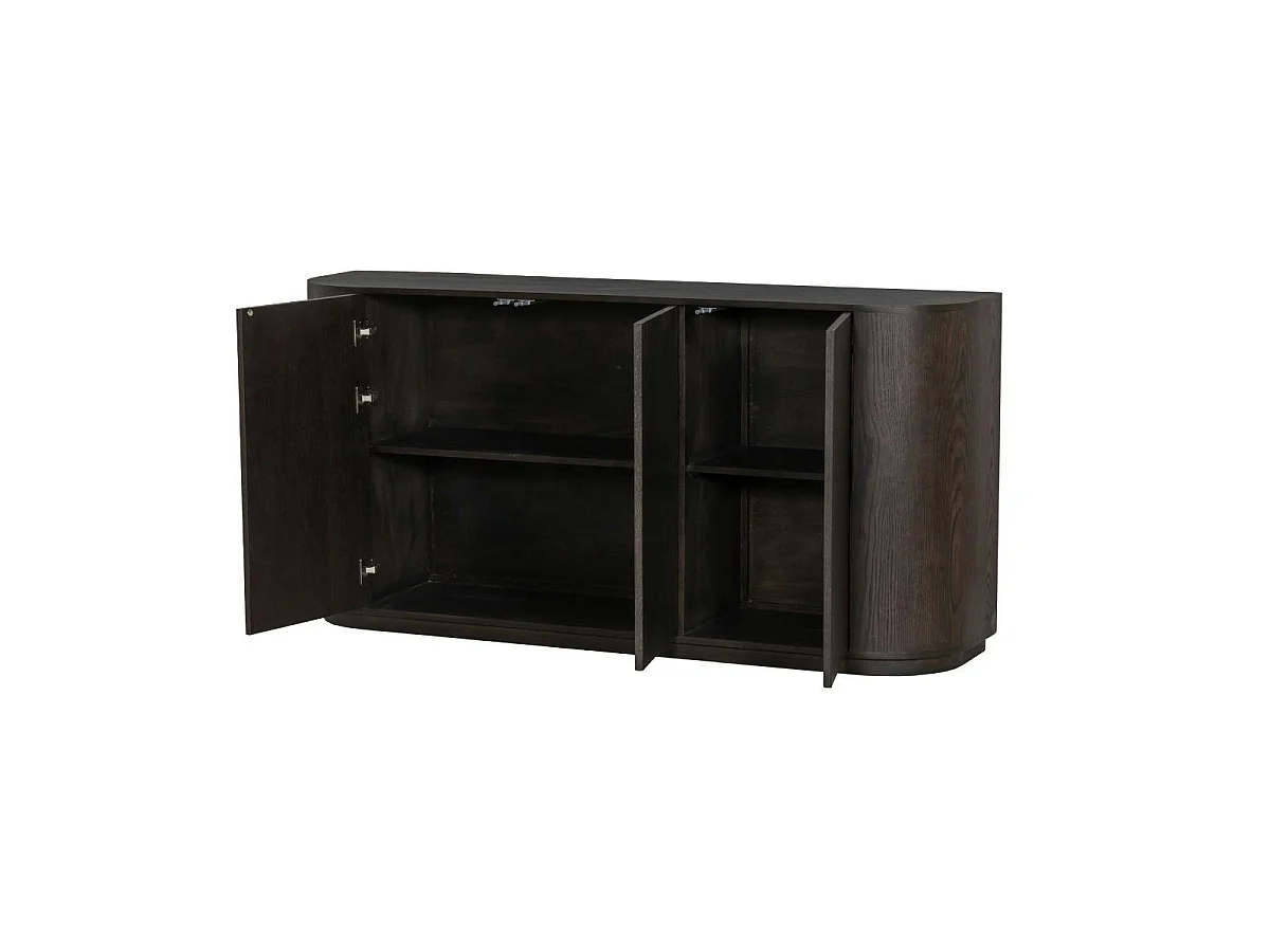 Buffet moderne 3 portes en chêne brun LOREN