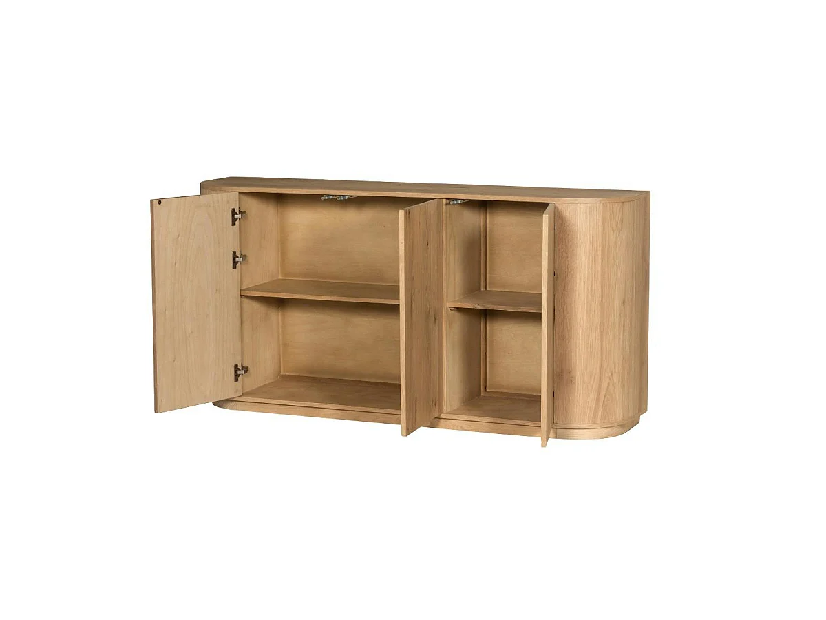 Buffet moderne 3 portes en chêne clair LOREN