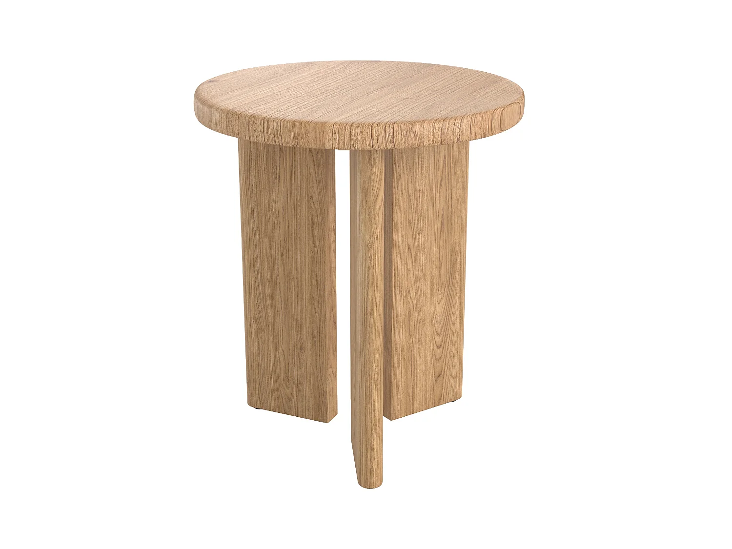 Runde Beistelltisch aus hellem Holz D40 cm - Néa