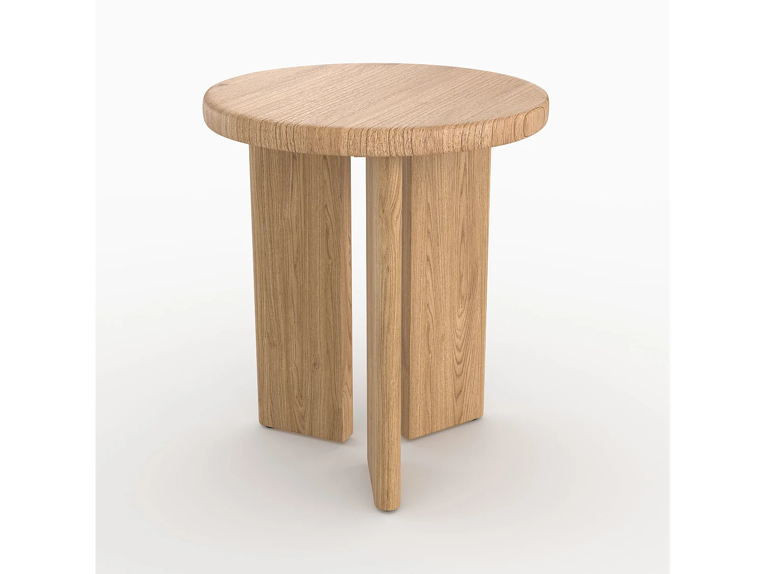 Runde Beistelltisch aus hellem Holz D40 cm - Néa