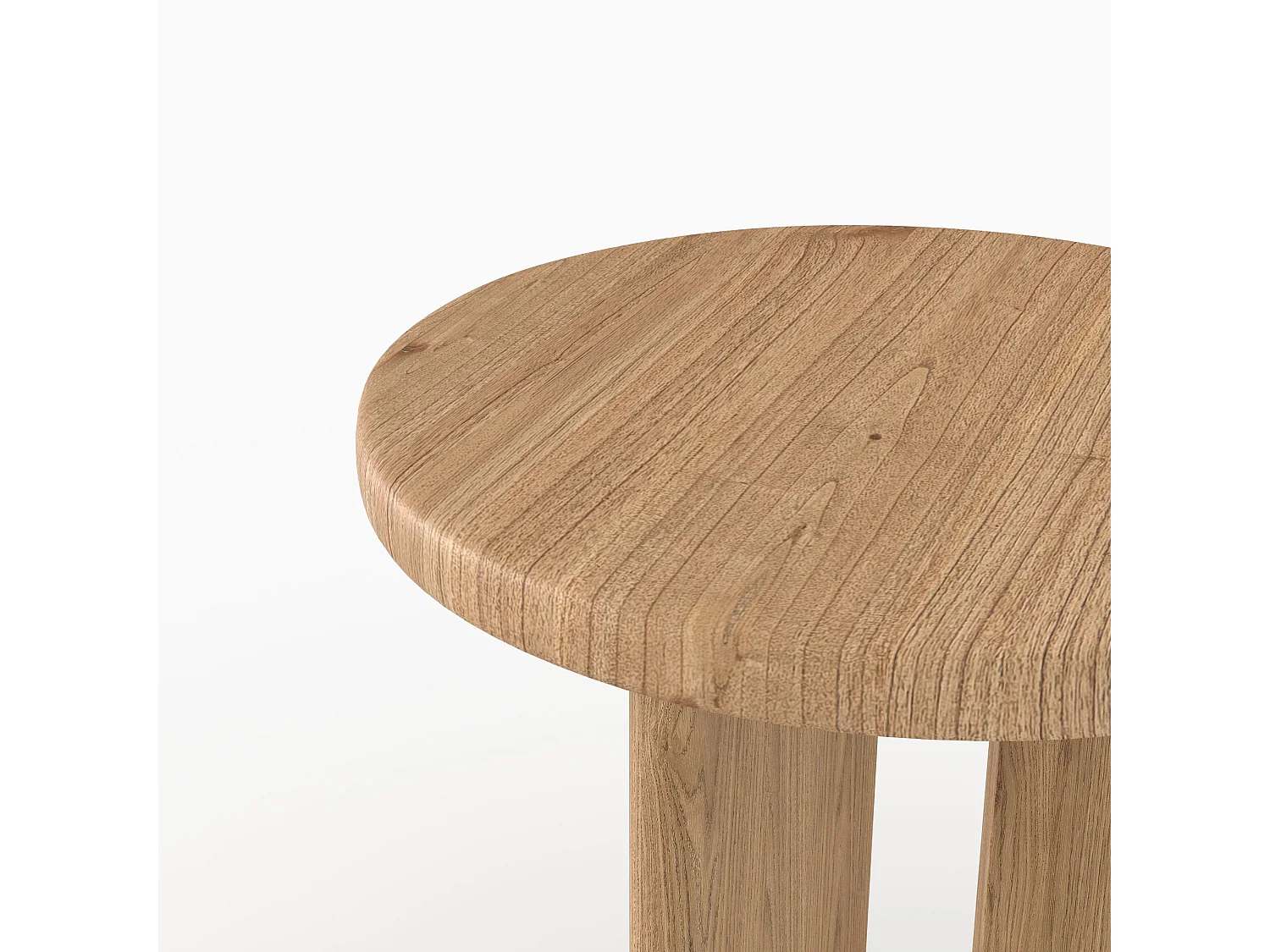 Runde Beistelltisch aus hellem Holz D40 cm - Néa