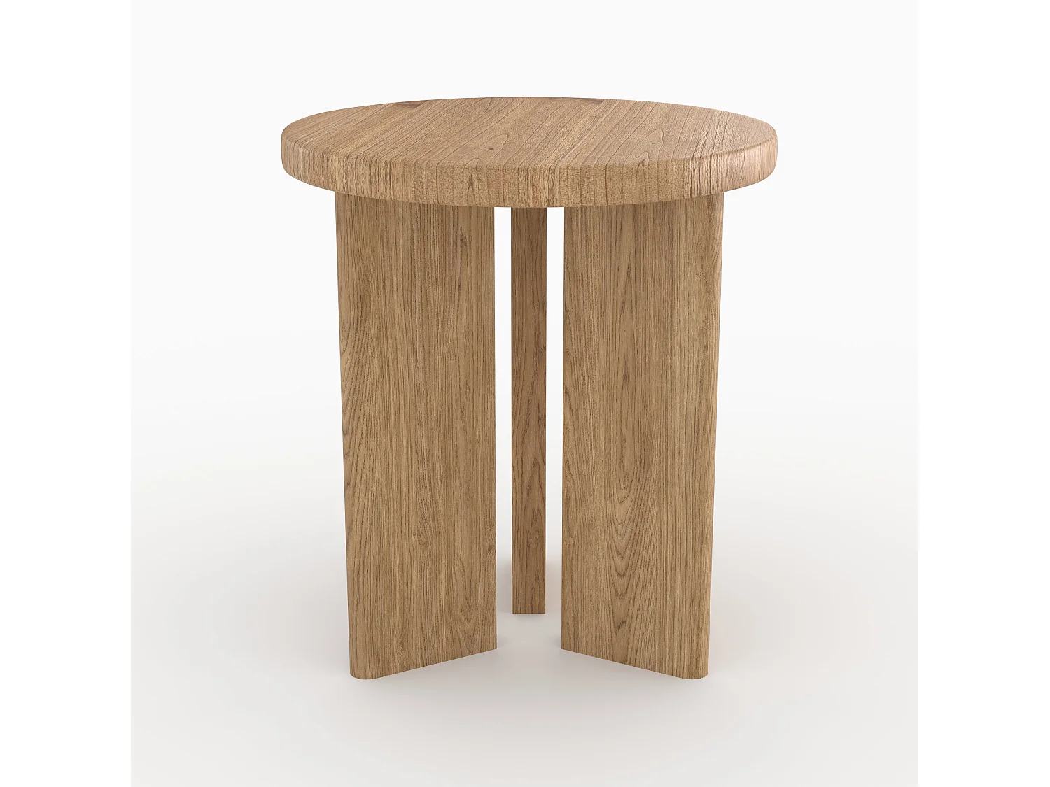 Runde Beistelltisch aus hellem Holz D40 cm - Néa