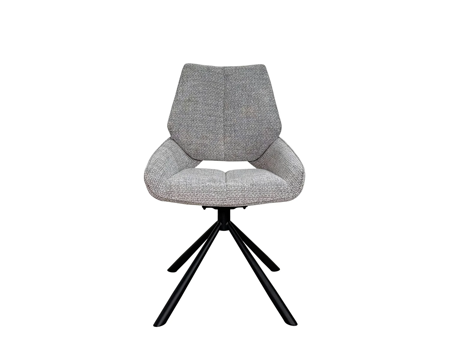 Chaise pivotante grise assise baquet (lot de 2) LIGURIE