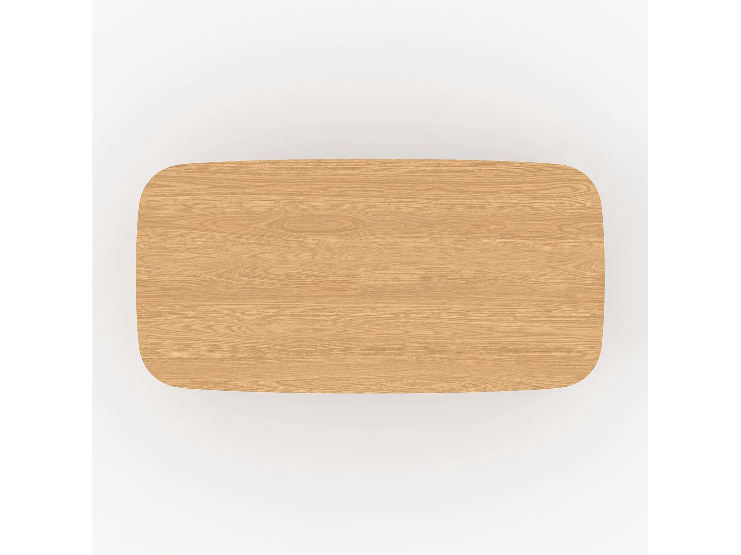 Table rectangulaire 6 places en bois d'hévéa massif et placage 180 cm - Paula