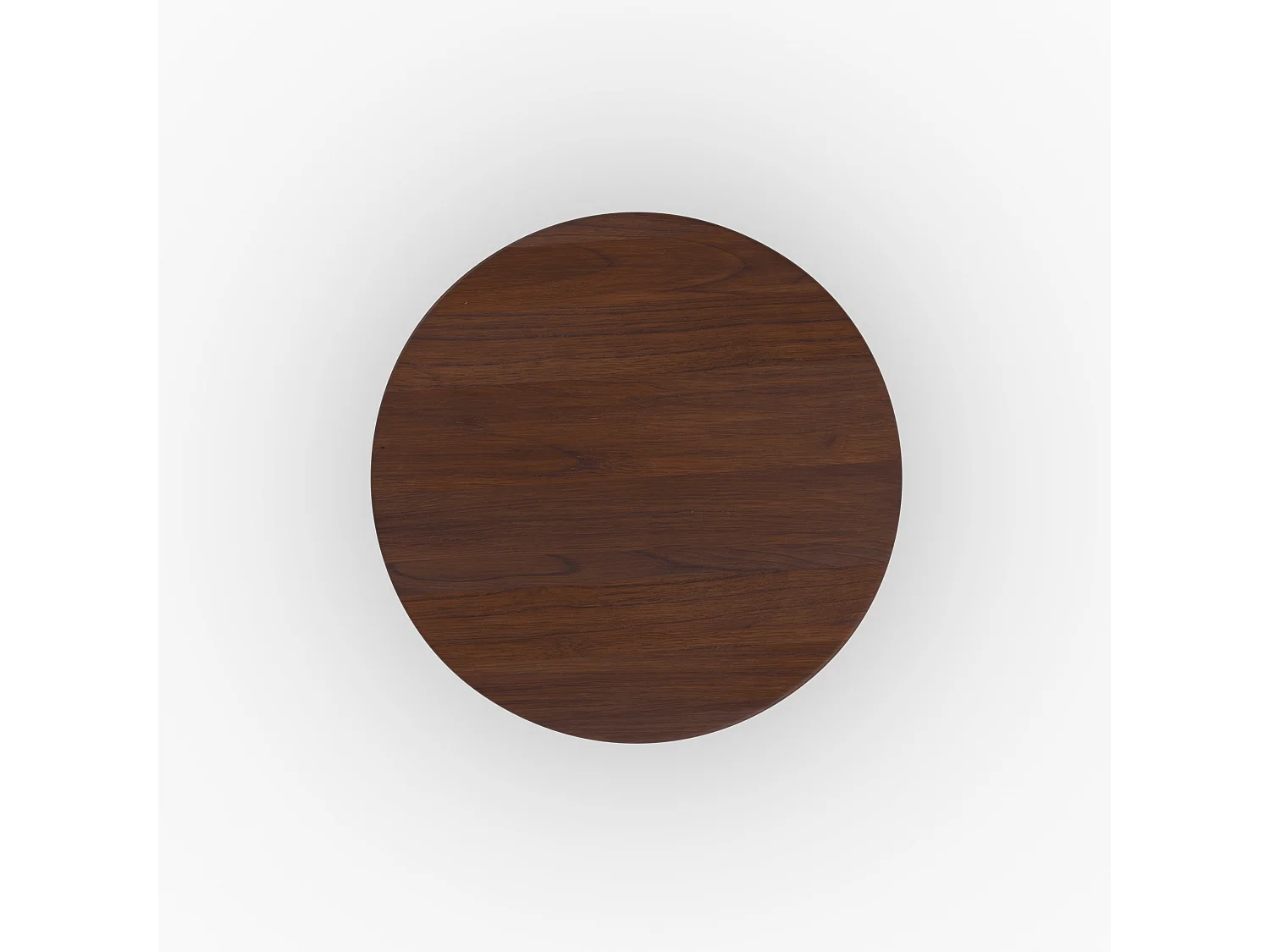 Tavolino rotondo in legno massello di mindi scuro D80 cm - Galia