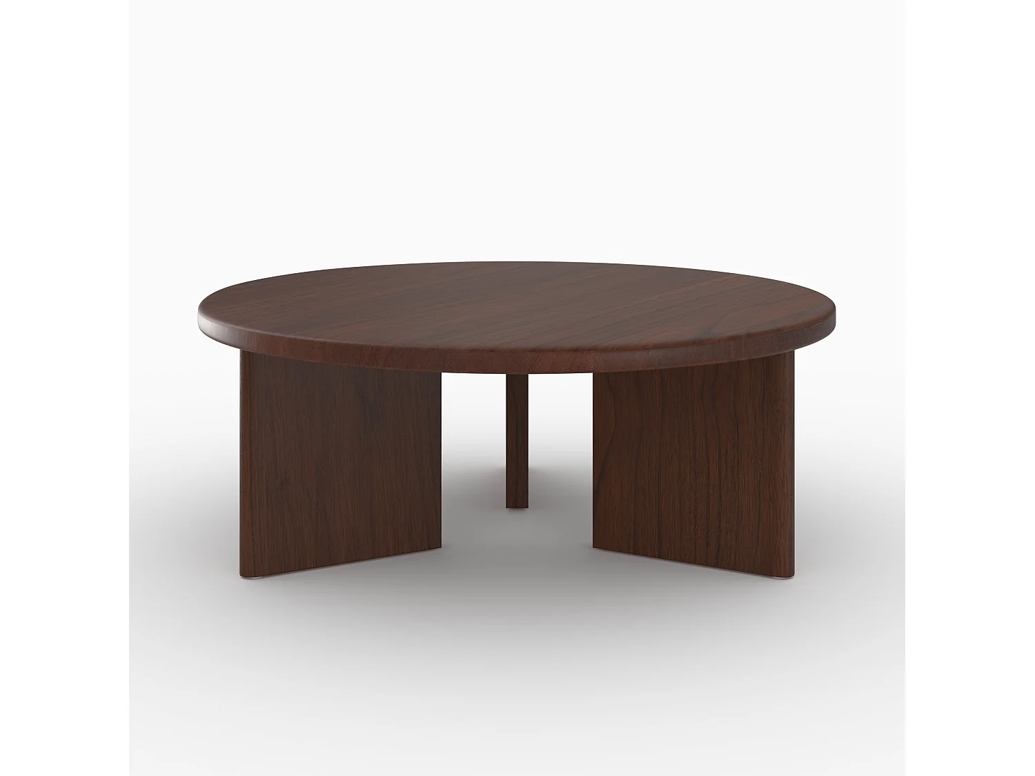 Tavolino rotondo in legno massello di mindi scuro D80 cm - Galia