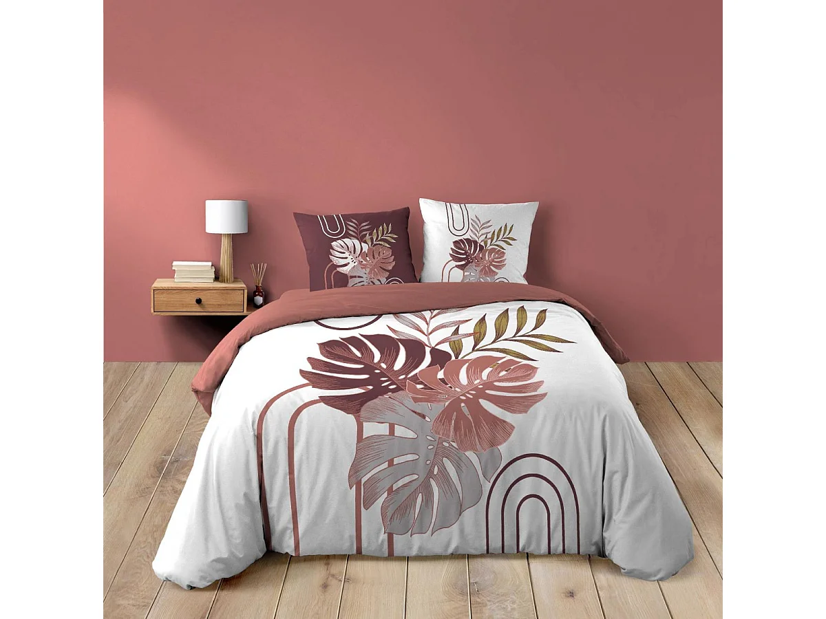 Parure de Lit 3 Pièces "Astria" 240x220cm Rose