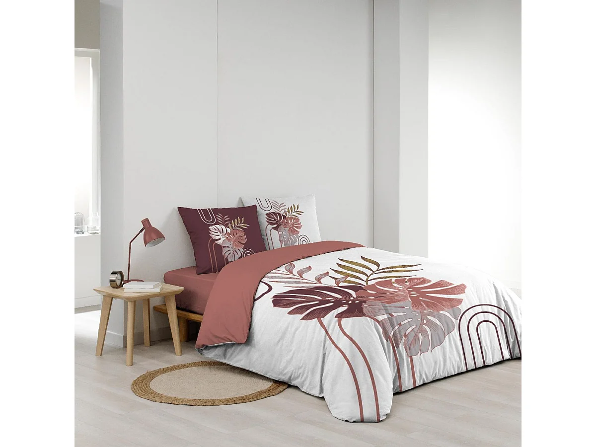 Parure de Lit 3 Pièces "Astria" 240x220cm Rose