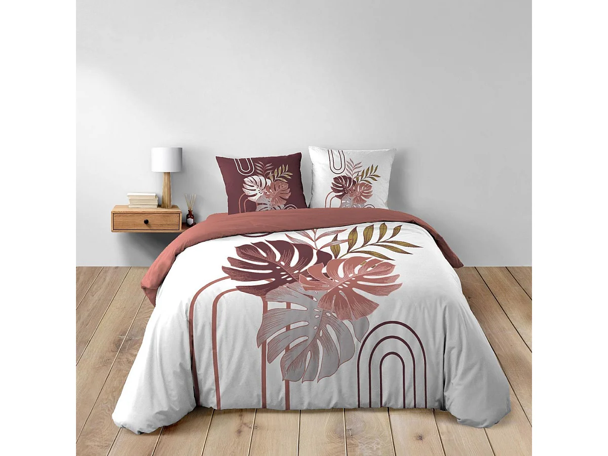 Parure de Lit 3 Pièces "Astria" 240x220cm Rose